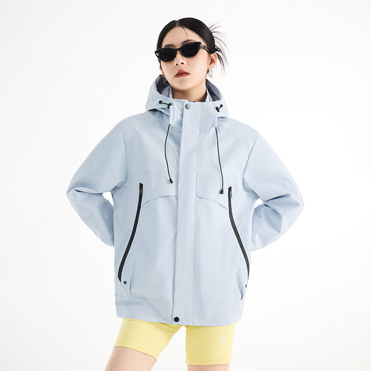 Damen technische wasserdichte Oversize-Parka mit Kapuze und verdeckten Reißverschlusstaschen Nord Taschen