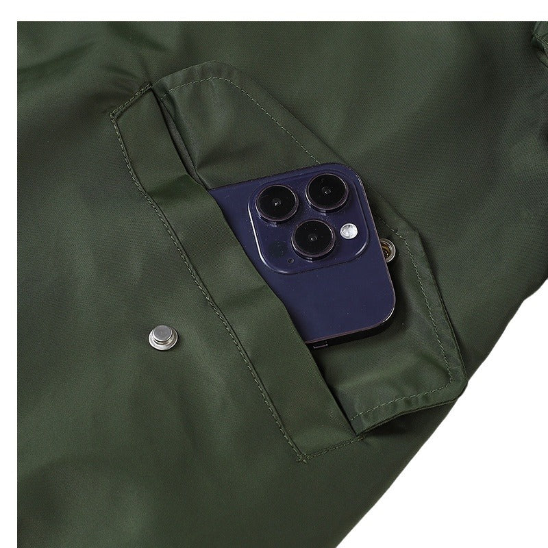 Herren Nylon‑Fliegerblouson mit leuchtendem Innenfutter und Utility‑Ärmeltasche Nord Taschen
