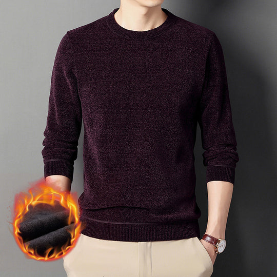 Herren Feinstrick-Thermopullover mit Thermo-Fleece-Innenfutter und schmaler Passform Nord Taschen