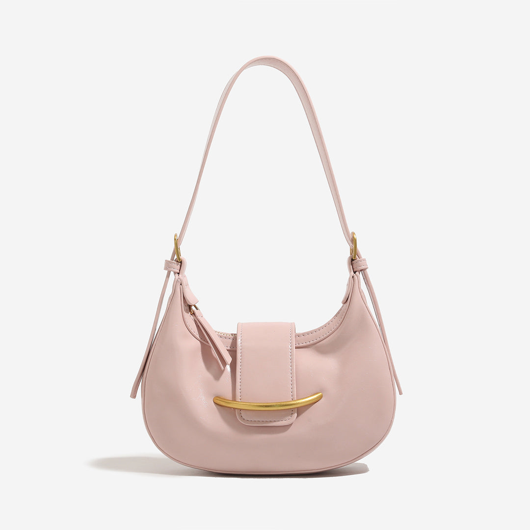 Damen Umhängetasche mit luxuriösem Finish und geschwungenem Trageriemen Nord Taschen