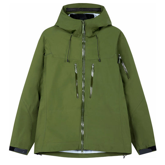 Herren Technische wasserdichte Outdoorjacke mit Kapuze und verschweißten Reißverschlüssen Nord Taschen
