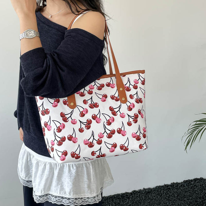 Damen Tote-Bag mit fruchtigem Kirschmotiv Nord Taschen