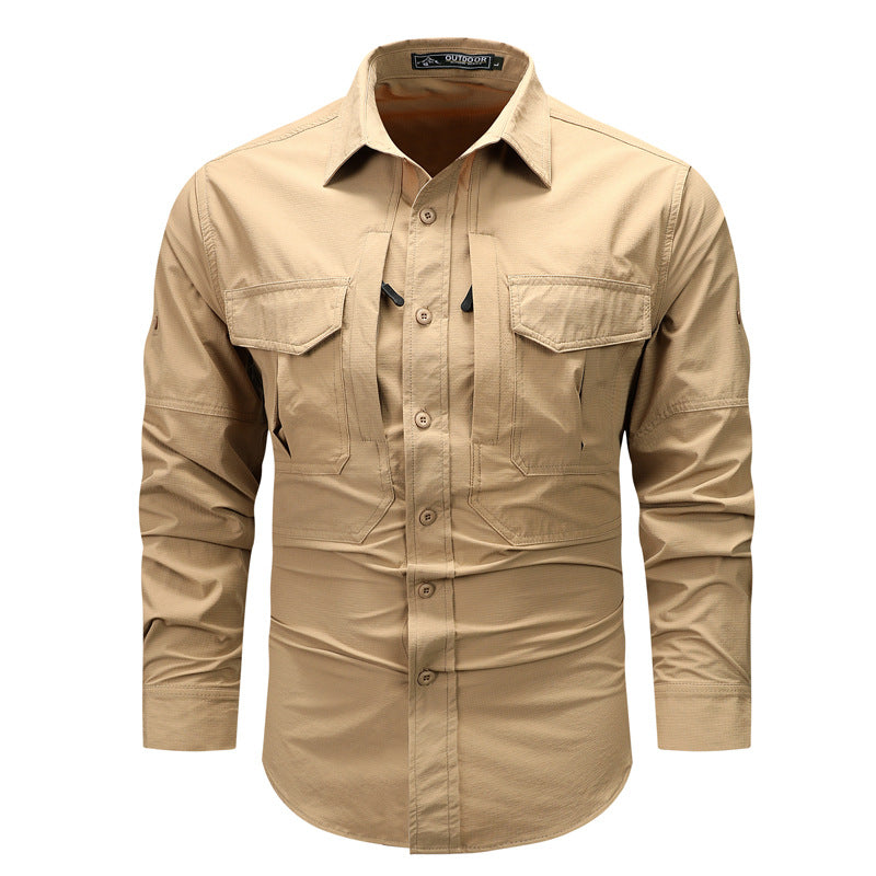 Men's  technical tactical long sleeve utility shirt with dual chest pockets and reinforced seams Nord Taschen
