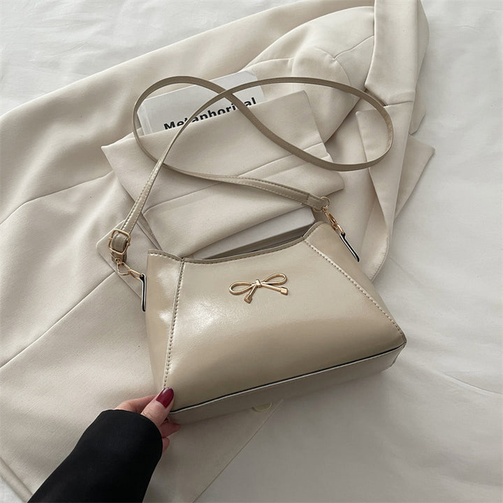 Damen elegante Umhängetasche mit verschließendem Schleifendesign Nord Taschen
