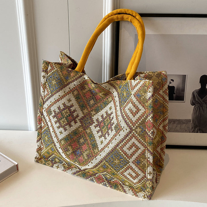 Damen Tragetasche mit kunstvollem strukturiertem Muster Nord Taschen