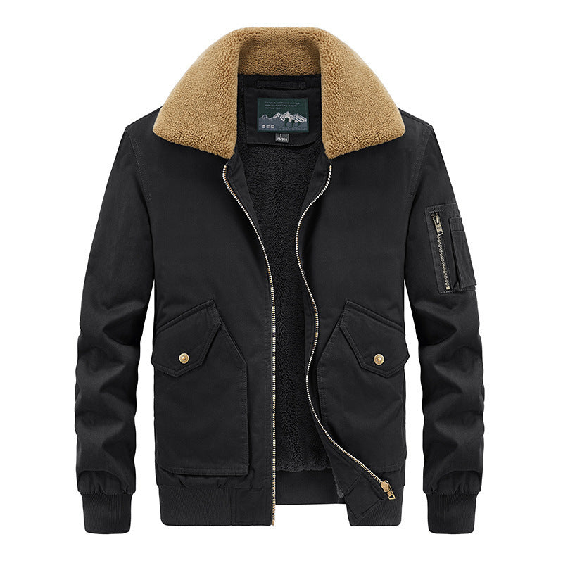 Herren Aviator-Blouson mit Sherpa-Kragen und Thermo-Teddyfutter Nord Taschen