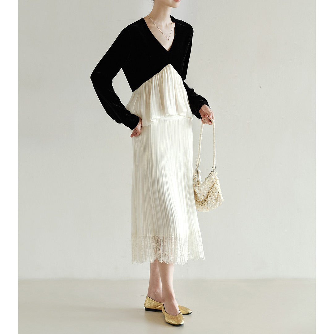 Damen Elegante Bluse mit Drapierung Nord Taschen