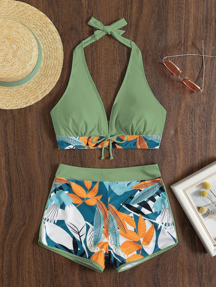 Damen Sportliches Bikini-Set mit verdecktem Bauch