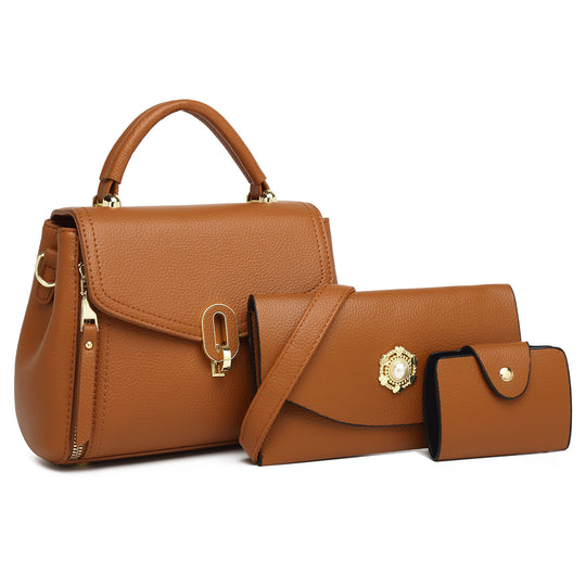 Damen Handtaschen-Set mit eleganter Struktur und abnehmbaren Tragegriffen Nord Taschen