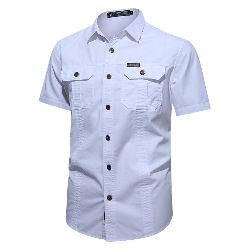 Men's  short-sleeve utility shirt with dual flap chest pockets and reinforced stitching Nord Taschen