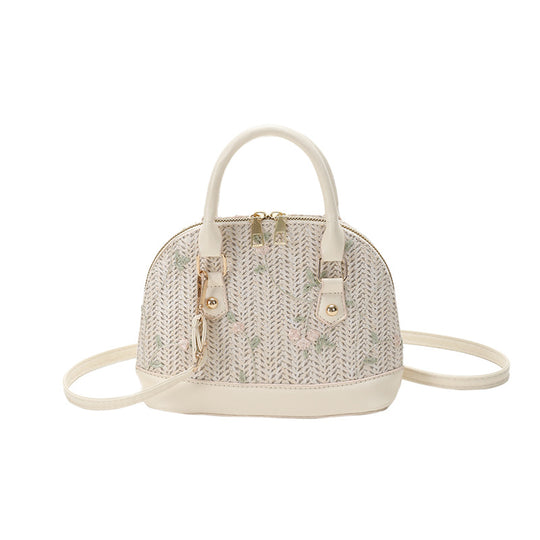 Damen Handtasche mit floralen Stickereien und praktischem Tragegriff Nord Taschen