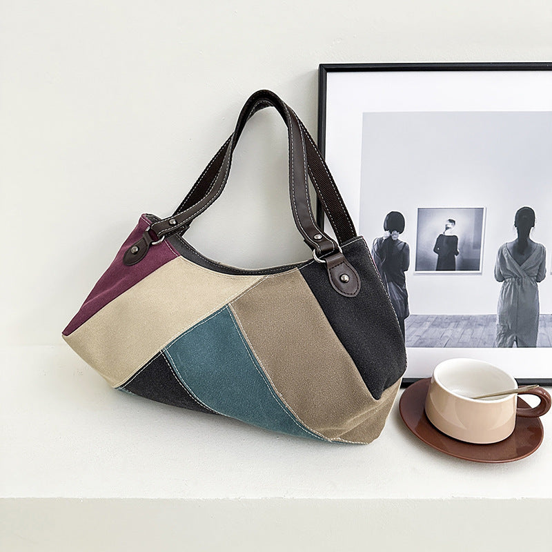 Damen moderne Schultertasche mit geometrischem Design Nord Taschen