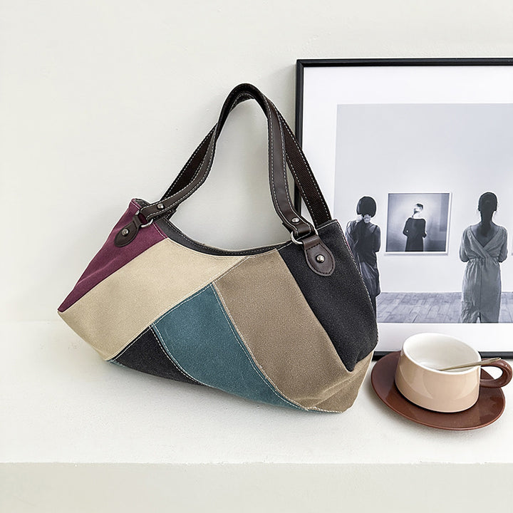 Damen moderne Schultertasche mit geometrischem Design Nord Taschen