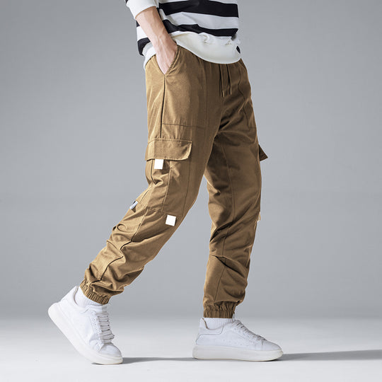 Herren Multifunktionale Cargo-Jogginghose mit Klapp‑ und Gurt-Details Nord Taschen