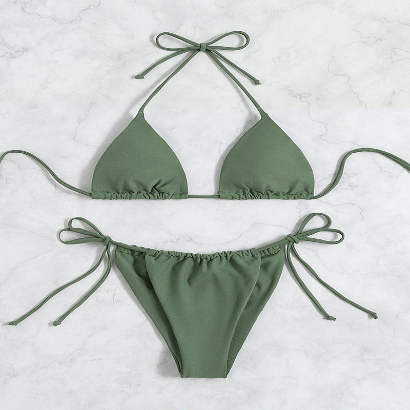 Damen Triangel-Bikini mit verstellbaren Bändern