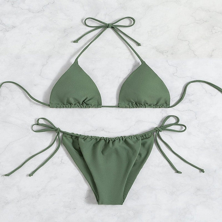 Damen Triangel-Bikini mit verstellbaren Bändern