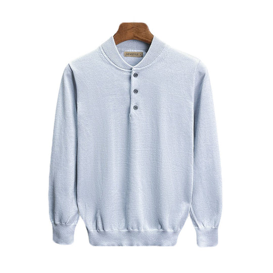 Herren trendiges Langarm-Polo Nord Taschen