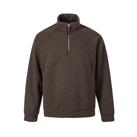 Unisex Halb‑Zip Oversize Sweatshirt mit Stehkragen und Raglanärmeln Nord Taschen