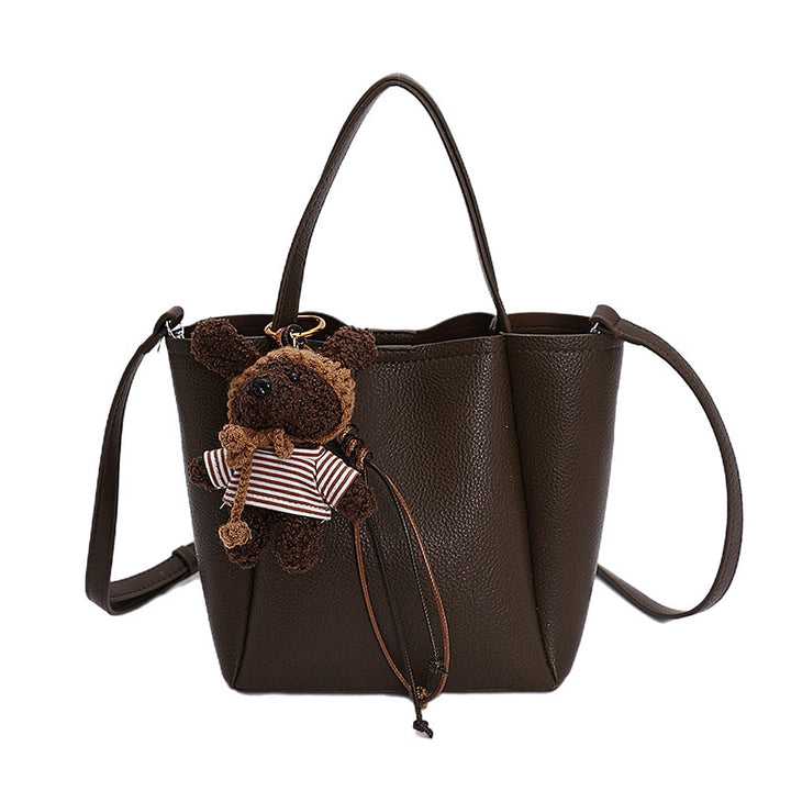 Damen Tragetasche mit niedlichem Teddy-Anhänger Nord Taschen