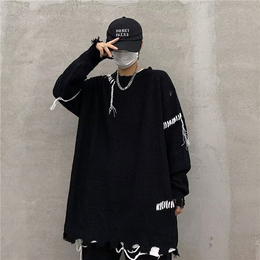 Unisex Oversized Strickpullover mit einzigartigem Design Nord Taschen