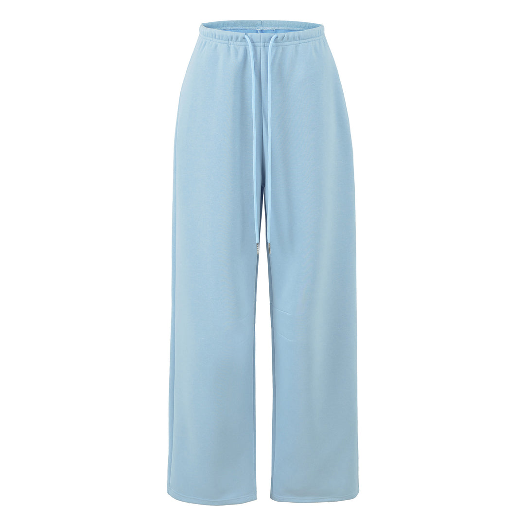 Damen Komfort-Lounge-Set mit kurzem V-Kapuzenpullover und hochgeschnittenen Weitbein-Joggern Nord Taschen