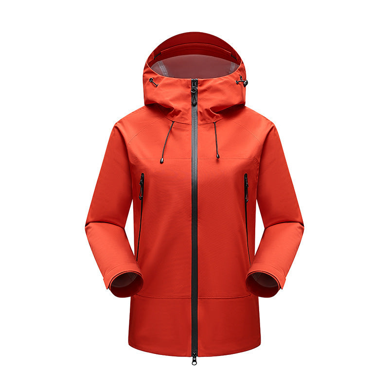 Herren Minimalistische technische dreilagige Softshelljacke mit versiegelten Nähten und wasserdichtem Frontreißverschluss Nord Taschen