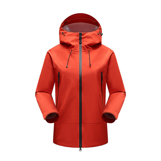 Herren Minimalistische technische dreilagige Softshelljacke mit versiegelten Nähten und wasserdichtem Frontreißverschluss Nord Taschen