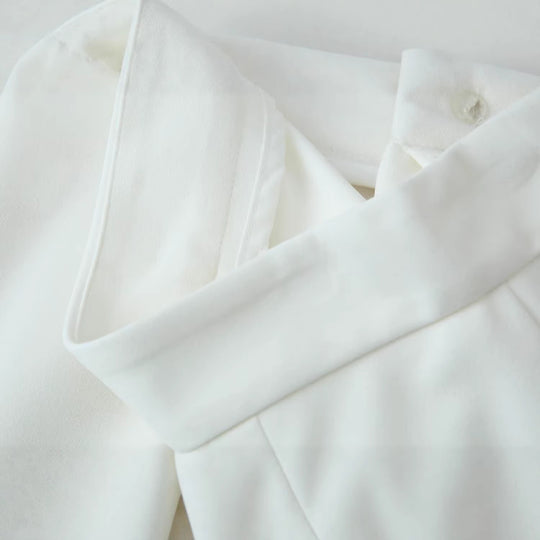 Damen hochtaillierte Palazzo‑Hose mit weitem Bein, Bundfalten und verdecktem Verschluss Nord Taschen
