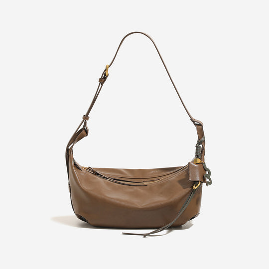 Damen Umhängetasche aus hochwertigem, weichem Leder mit stylischem Kettendetail Nord Taschen