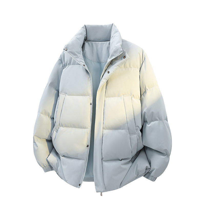 Herren Kurz geschnittener Oversize-Puffer mit Stehkragen, Druckknopfblende und verdecktem Reißverschluss Nord Taschen