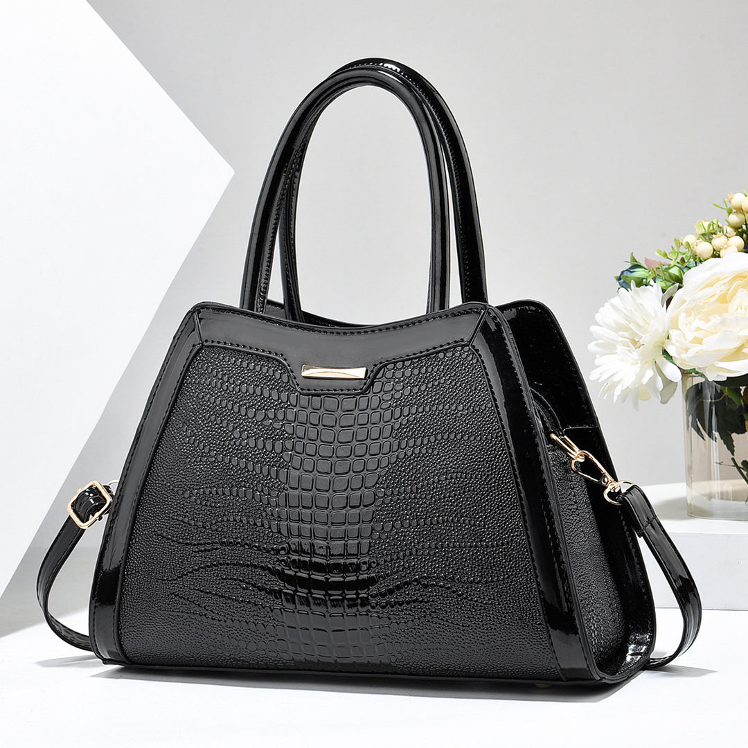 Damen elegante Handtasche im modernen Krokodil-Look Nord Taschen