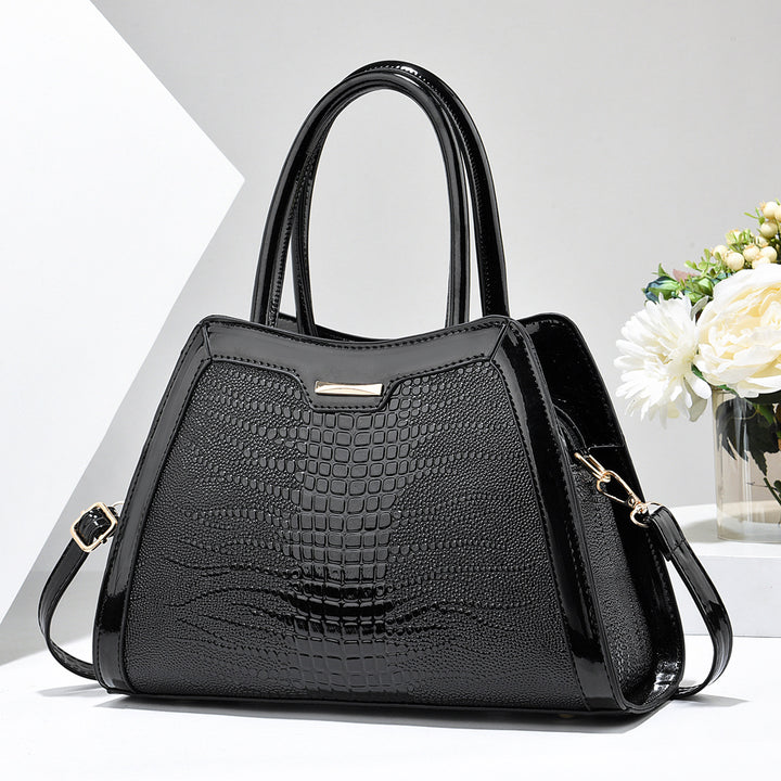 Damen elegante Handtasche im modernen Krokodil-Look Nord Taschen