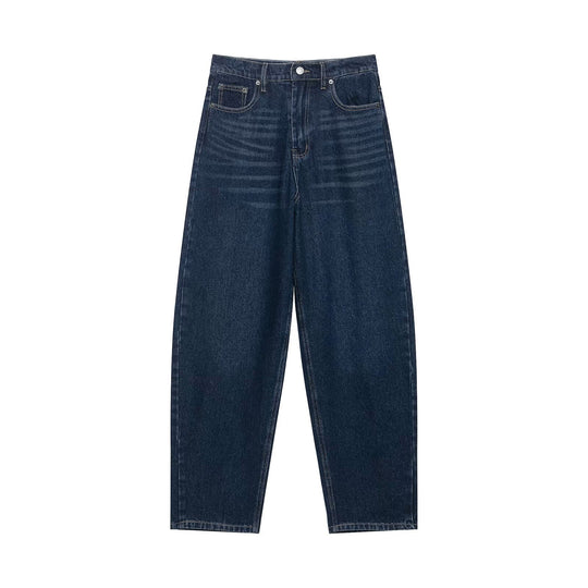 Damen Hochtaillierte kurzgeschnittene Jeans mit weitem Bein aus Denim Nord Taschen