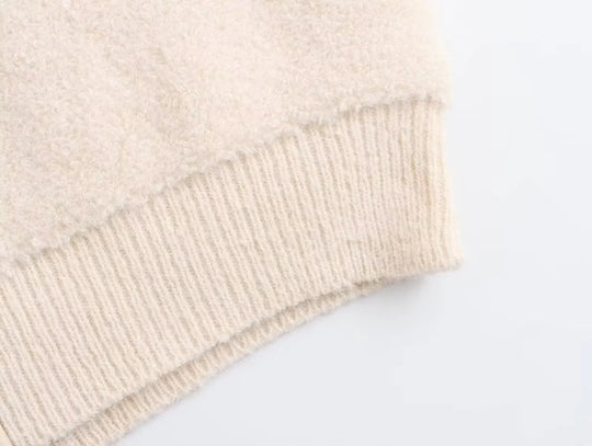 Damen Wattierte Wollmix-Weste mit Kapuze und Druckknopfleiste Nord Taschen