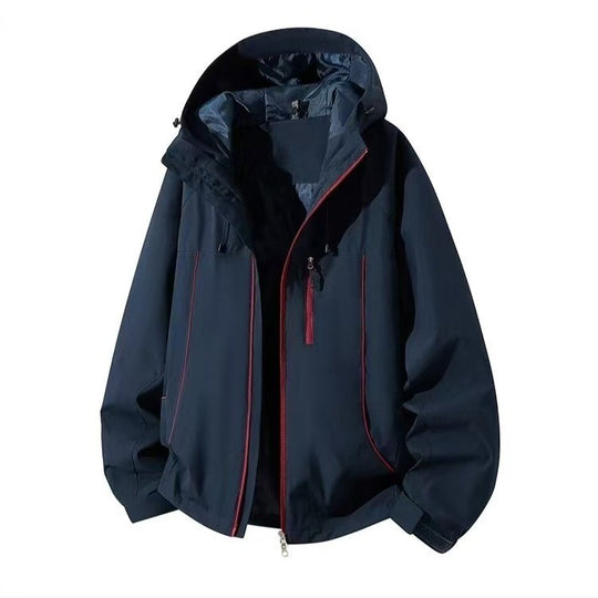 Herren Wasserdichte Kapuzen-Softshelljacke mit winddichtem Schnitt und Reißverschluss Nord Taschen