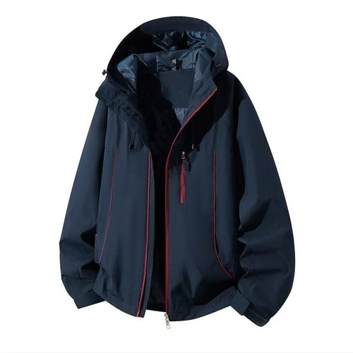 Herren Wasserdichte Kapuzen-Softshelljacke mit winddichtem Schnitt und Reißverschluss Nord Taschen