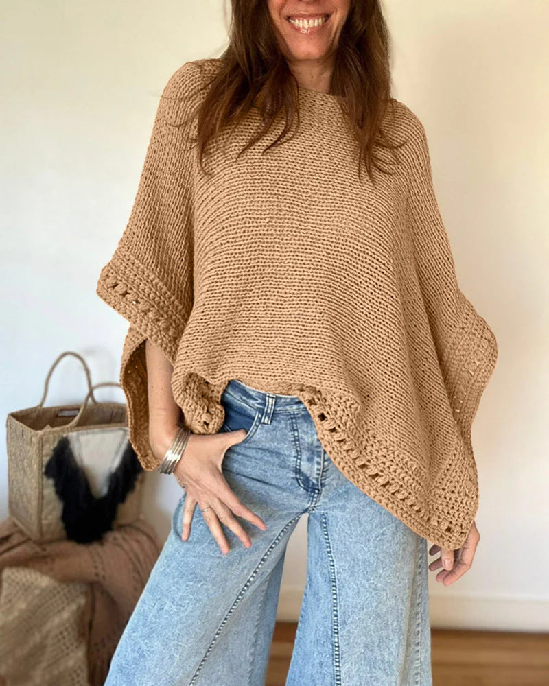 Damen Lässiger Strickpullover Nord Taschen