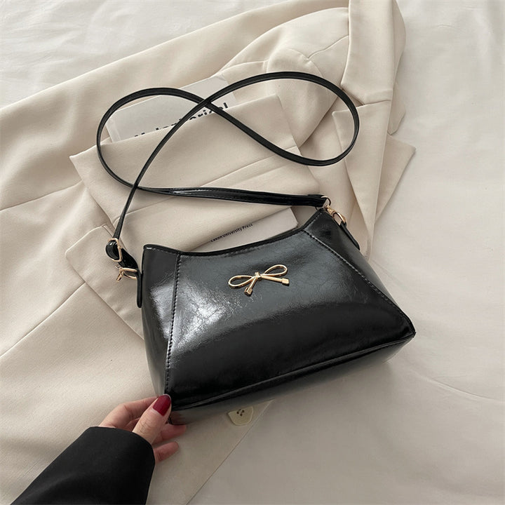 Damen elegante Umhängetasche mit verschließendem Schleifendesign Nord Taschen