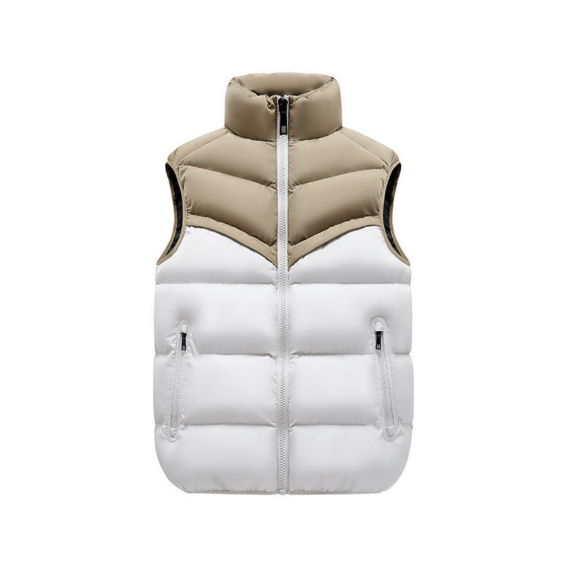Herren Thermo-Steppweste mit hohem Stehkragen, Farbblock‑Design & Reißverschlusstaschen Nord Taschen