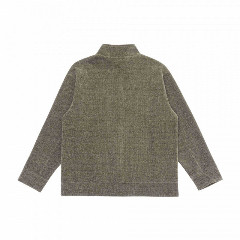 Unisex Boxy-Strickpullover mit halber Knopfleiste und Stehkragen Nord Taschen