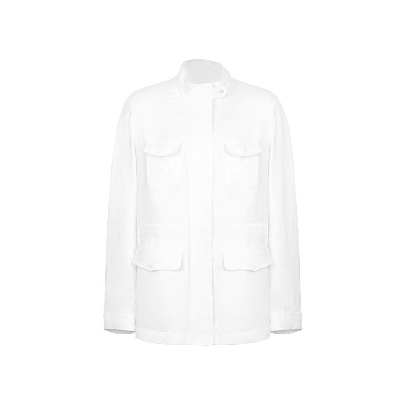 Damen Fieldjacke mit Stehkragen, vier aufgesetzten Klappentaschen und verdeckter Knopfleiste Nord Taschen