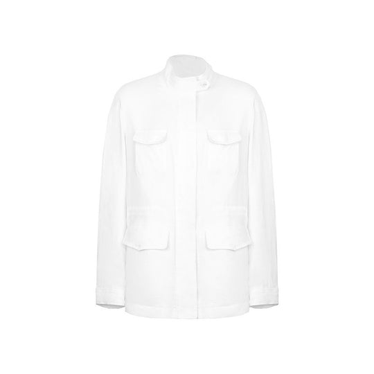 Damen Fieldjacke mit Stehkragen, vier aufgesetzten Klappentaschen und verdeckter Knopfleiste Nord Taschen