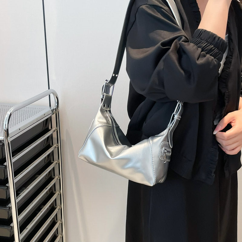 Damen elegante Schultertasche mit hochglänzender Oberfläche Nord Taschen