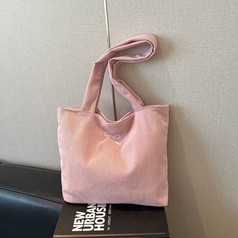 Damen trendige Baumwoll-Tragetasche mit modischer Schnürung Nord Taschen