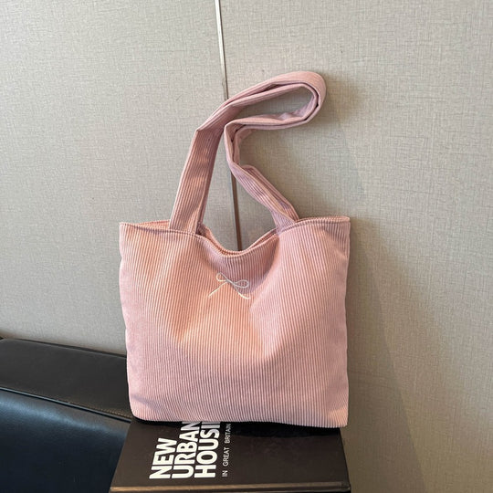 Damen trendige Baumwoll-Tragetasche mit modischer Schnürung Nord Taschen