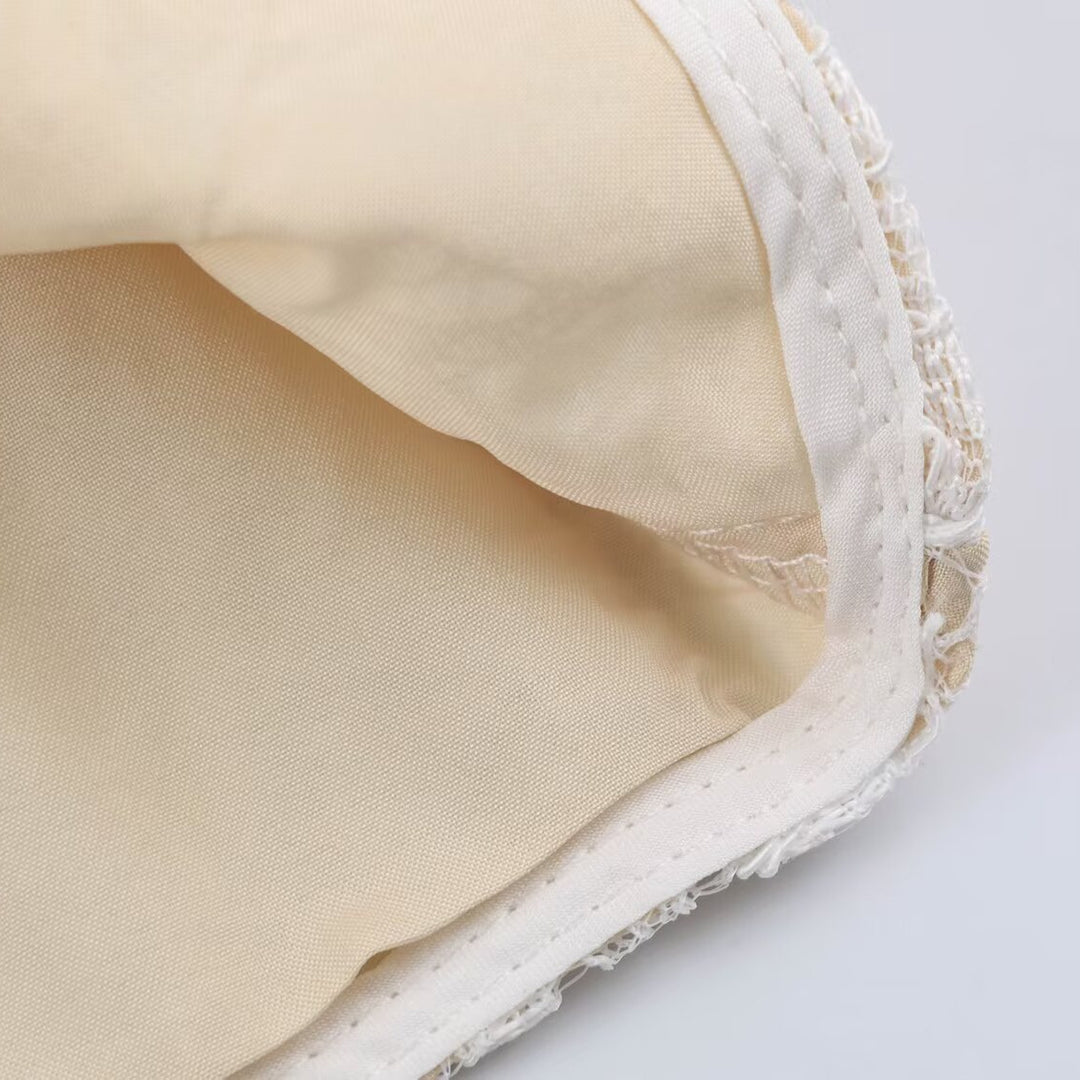 Damen Spitzenbluse mit Mandarinkragen und Perlenknopfleiste Nord Taschen