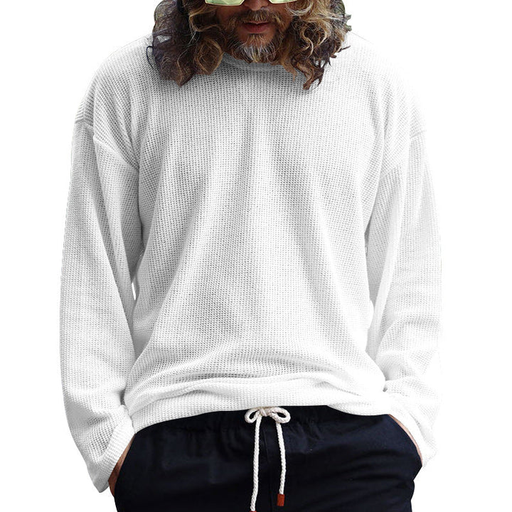 Herren Lässiges Langarmshirt aus atmungsaktivem Strukturstoff