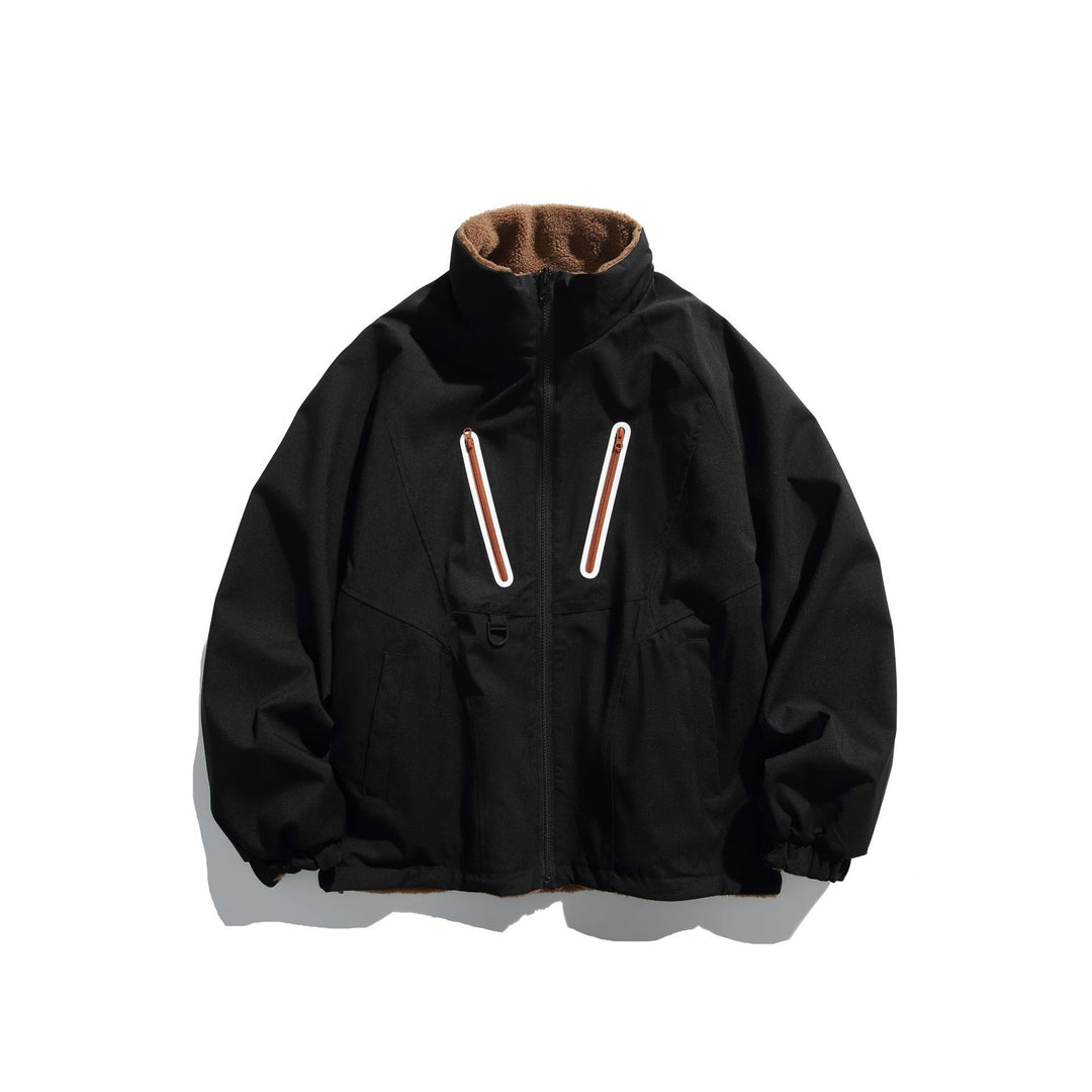 Unisex Technische Softshelljacke mit Fleece-Innenfutter und vertikalen Brustreißverschlüssen Nord Taschen