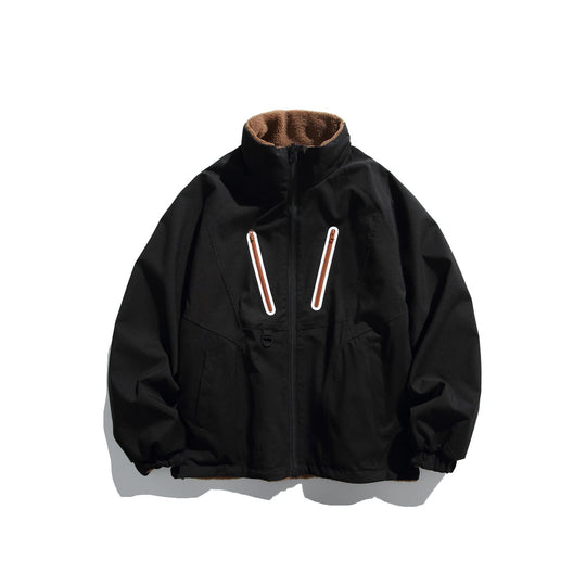 Unisex Technische Softshelljacke mit Fleece-Innenfutter und vertikalen Brustreißverschlüssen Nord Taschen