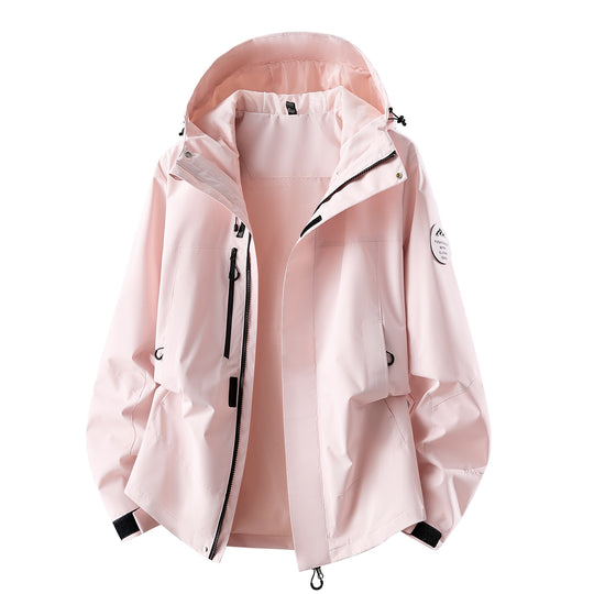 Herren wasserdichte Outdoorjacke mit abnehmbarer Fleece-Innenjacke Nord Taschen